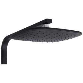 Набор 2 в 1 душевая система Kroner Edelstahl Kubus-SCH063 + смеситель для раковины Edelstahl Kubus-SCH010-3 черный CVS30177