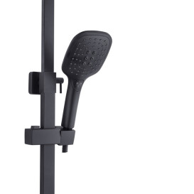 Набор 2 в 1 душевая система Kroner Edelstahl Kubus-SCH063 + смеситель для раковины Edelstahl Kubus-SCH010-3 черный CVS30177