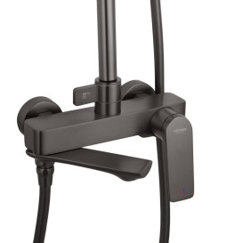 Набір 2 в 1 душова система Kroner Graz-GRP063 + змішувач для раковини Graz-GRP010 графіт CVS30162