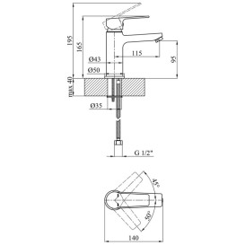 Набір 3 в 1 душова система Kroner Armada-C064K + змішувач Hagen-C010 + душ гігієнічний Bidet-C082 хром CVS30203