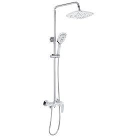 Набір 3 в 1 душова система Kroner Armada-W063 + змішувач Armada-W010 + душ гігієнічний Bidet-C082 хром/білий CVS30213