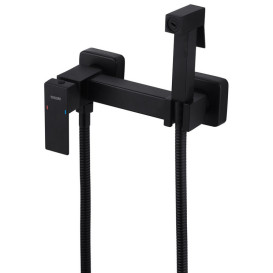 Набір 3 в 1 душова система Kroner Edelstahl Kubus-SCH082 + змішувач Edelstahl Kubus-SCH010-3 + гігієнічний душ SCH052 чорний CVS30180