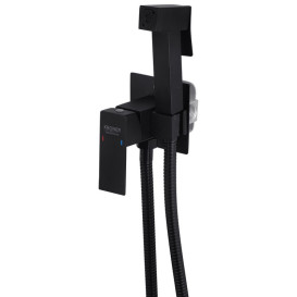 Набір 3 в 1 душова система Kroner Edelstahl Kubus-SCH082 + змішувач Edelstahl Kubus-SCH010 + гігієнічний душ SCH053 чорний CVS30182