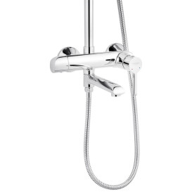 Набір 3 в 1 душова система Kroner Essen-C063 + змішувач для раковини Essen-C010 + змішувач Essen-C030 хром CVS30216