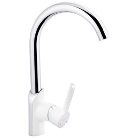 Набор 3 в 1 душевая система Kroner Essen-W063 + смеситель для раковины Essen-W010 + смеситель Essen-W030 хром/белый CVS30218