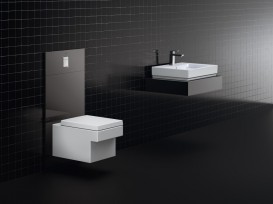 Набір 4 в 1 Grohe Cube Ceramic: підвісний унітаз з сидінням і кришкою + система інсталяції з панеллю змиву 39244CB0