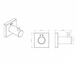 Комплект аксесуарів 6 в 1 Sonia Line для ванної кімнати матове скло/латунь хром 179640