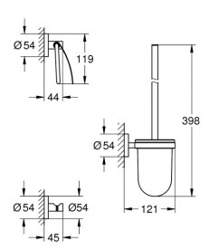Набір аксесуарів для ванної кімнати Grohe QuickFix Start 3 в 1 хром 41204000