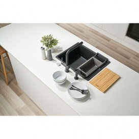 Набор аксессуаров Franke All In 1 телескопическая рейка-держатель + коландер + бамбуковая доска 112.0655.481