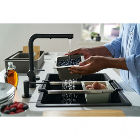 Набор аксессуаров Franke All In 4 доска + телескопическая рейка-держатель + коландер + миска с крышкой + силиконовый коврик 112.0655.488