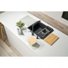 Набор аксессуаров Franke All In 4 доска + телескопическая рейка-держатель + коландер + миска с крышкой + силиконовый коврик 112.0655.488