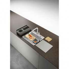 Набор аксессуаров Franke All In 5 доска + телескопическая рейка-держатель + 2 коландера + миска с крышкой + силиконовый коврик + контейнер 112.0655.489