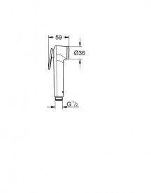 Набір для гігієнічного душу Grohe BauClassic зі змішувачем прихованого монтажу 111048