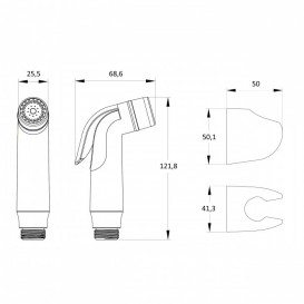 Набор для гигиенического душа Volle Nemo пластик хром 15144100