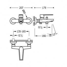 Набір для ванни Tres Class хром 20517001