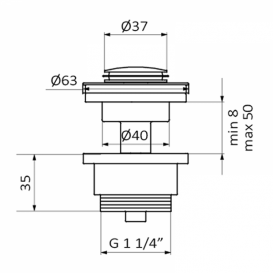 Набор донных клапанов для ванной GRB Valvuleria Small Clic-Clac 24 шт латунь хром 081113