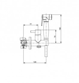 Набор гигиенического душа Webert бронза EL870303.065 ANTIC