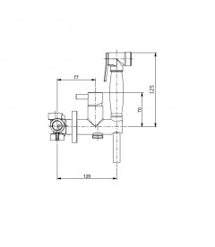 Набір гігієнічного душа Webert чорний EL870303 PVC NERO OPACO