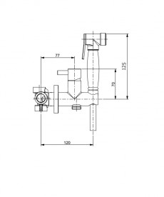 Набір гігієнічного душа Webert хром EL870303 PVC.015