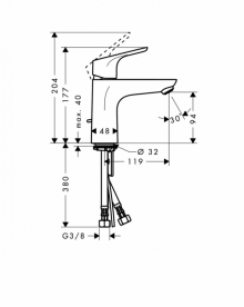 Набір прихованого монтажу для ванни Hansgrohe Focus хром 31607000 + 27772000 + 31945000 + 01800180