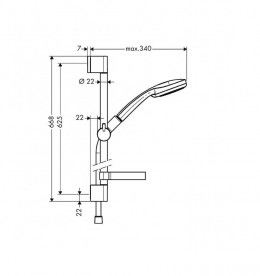Набір прихованого монтажу для ванни Hansgrohe Focus хром 31607000 + 27772000 + 31945000 + 01800180