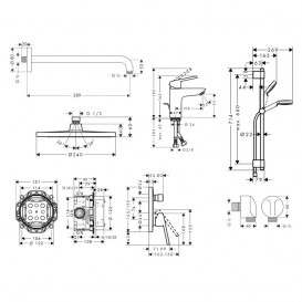 Набір прихованого монтажу Hansgrohe Logis Loop хром 71264111