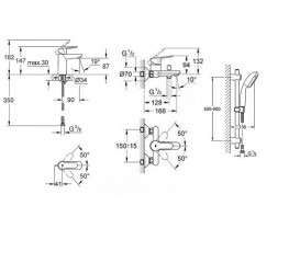 Набор смесителей Grohe BauEdge 123218K