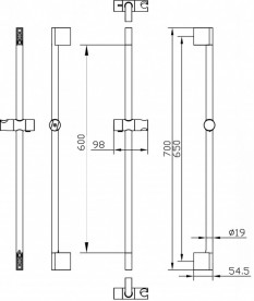 Набір змішувачів для ванної Devit Project з душовим гарнітуром хром 47565147