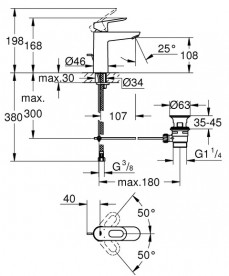 Набір змішувачів для ванни Grohe BauLoop з душовою системою New Tempesta хром UA123214TM
