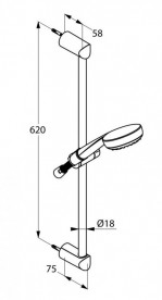 Набор смесителей для ванной Kludi Pure&Solid с душевым гарнитуром хром 346850575