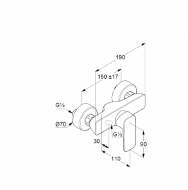 Набор смесителей для ванной Kludi Pure&Style с душевым гарнитуром хром 408450575