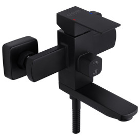 Набір змішувачів для ванної кімнати Kroner Edelstahl Kubus-SCH010 + змішувач Edelstahl Kubus-SCH060 чорний CVS30160