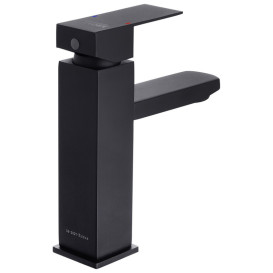 Набір змішувачів для ванної кімнати Kroner Edelstahl Kubus-SCH010 + змішувач Edelstahl Kubus-SCH060 + штанга для душу чорний CVS30161