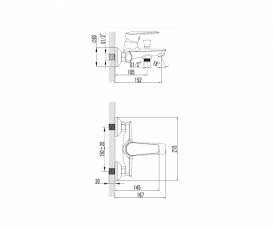 Набор смесителей для ванной Volle Nemo со штангой хром 1514112161