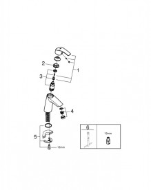 Набір змішувачів для ванни Grohe Eurosmart з душовим гарнітуром хром 123246R