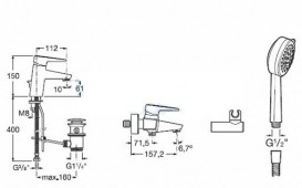 Набор смесителей Roca Esmai хром A5D0931C00