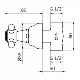 Набір запірних вентилів GRB Clasica вбудовуються зістарена латунь 240299