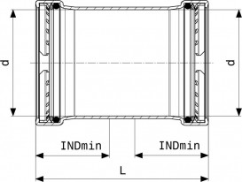 Насувна муфта Viega SeaPress 0315.5XL d76,1 сплав CuNiFe 90/10 453411