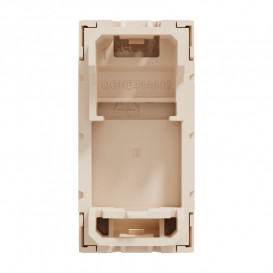 Накладка для розетки RJ45 Schneider Electric Unica New 1 модуль бежевий NU941044