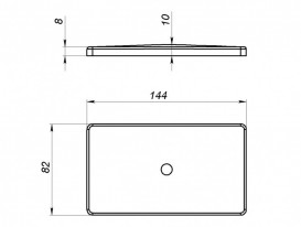 Накладка на злив для раковини Miraggio Carpi Miramarble мармур білий глянсовий 0001914