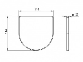 Накладка на злив для раковини Miraggio Fly Miramarble мармур білий глянсовий 0001918