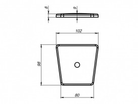 Накладка на слив для раковины Miraggio Lifou Miramarble литой мрамор белый глянцевый 0001920