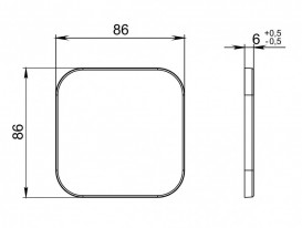 Накладка на злив для раковини Miraggio Marrakesh Miramarble мармур білий глянсовий 0001921