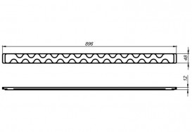 Накладка на злив для раковини Miraggio Agness 1000 акрил білий 0001928