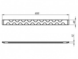 Накладка на злив для раковини Miraggio Agness 750 акрил білий 0001930