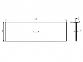 Накладка на злив для раковини Miraggio Mares 1000 Miramarble мармур білий глянсовий 0001935