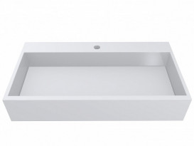 Накладка на злив для раковини Miraggio Mares 800 Miramarble мармур білий глянсовий 0001937