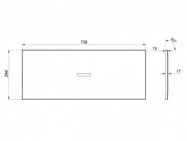 Накладка на злив для раковини Miraggio Mares 800 Miramarble мармур білий глянсовий 0001937