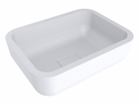 Накладка на слив для раковины Miraggio Monaco Miramarble литой мрамор белый матовый 0001940