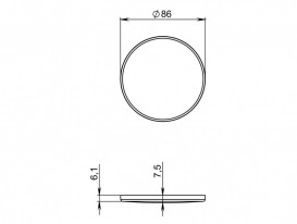 Накладка на слив для раковины Miraggio универсальная Miramarble литой мрамор белый матовый 0001942